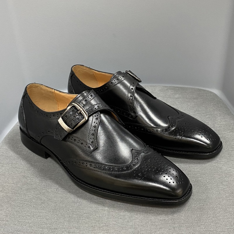 Men Formal Wear Design - Men's Casual Shoes Carving Leather Single