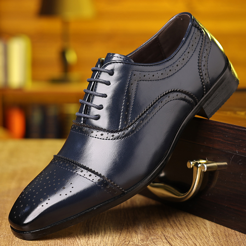 Lace‑up Color‑block Brogue Oxf - огляд і ціна Formal Upper Wear Men