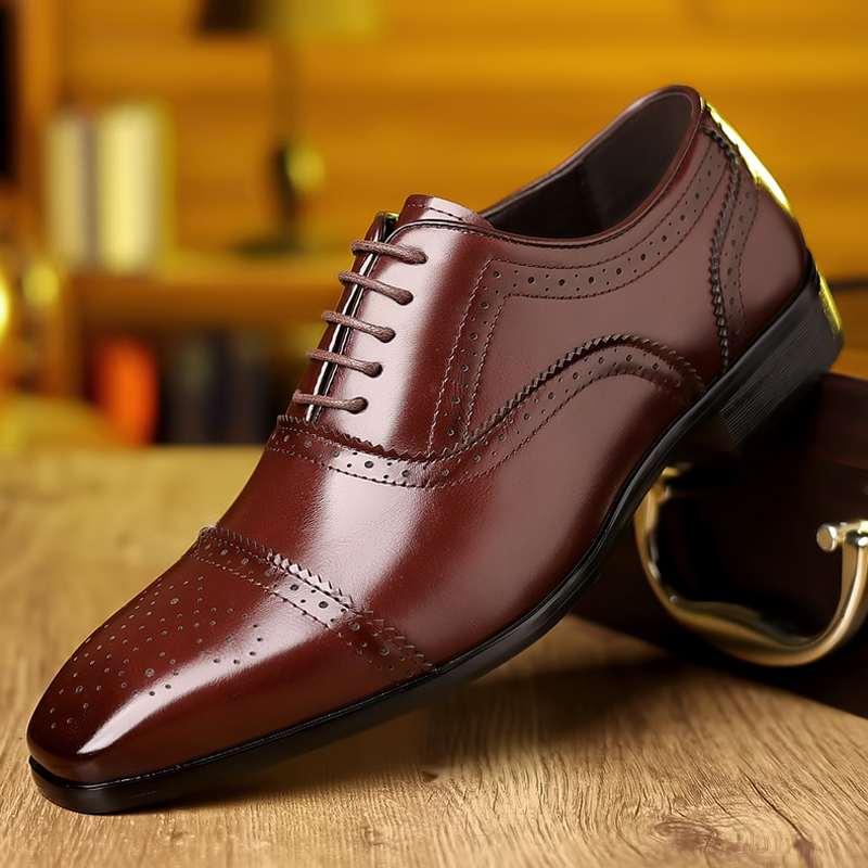 Lace‑up Color‑block Brogue Oxf - огляд і ціна Formal Upper Wear Men