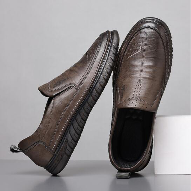 Leather shoes Men's casual sho - огляд і ціна Formal Upper Wear Men