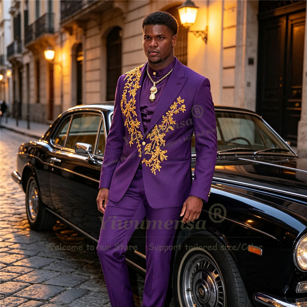 Unique Design Purple Suits Men - огляд і ціна Men Formal Wear Purple