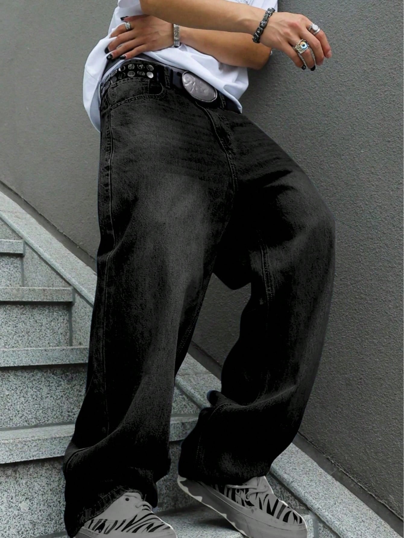 Men'S Straight-Leg Loose Jeans - огляд і ціна Men Formal Wear Design