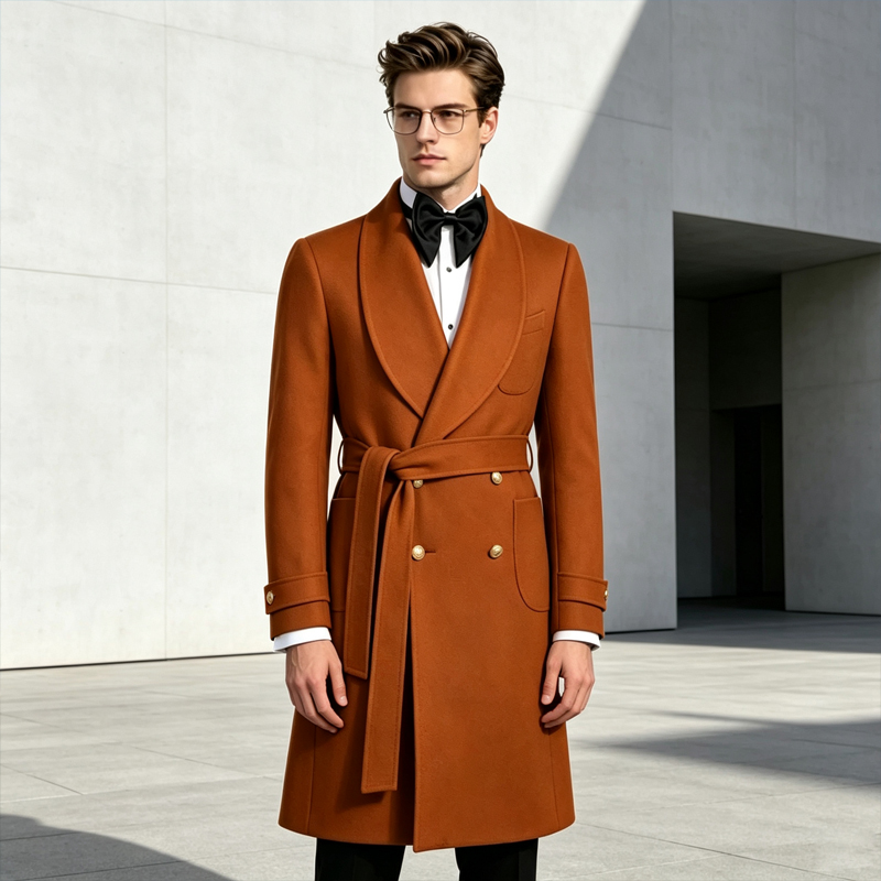 Luxury Men Wool Blend Overcoat - огляд і ціна Men Formal Wear Design