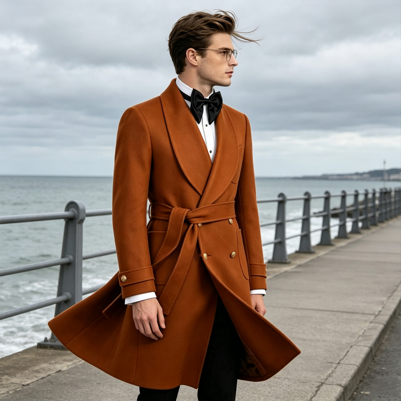 Luxury Men Wool Blend Overcoat - огляд і ціна Men Formal Wear Design
