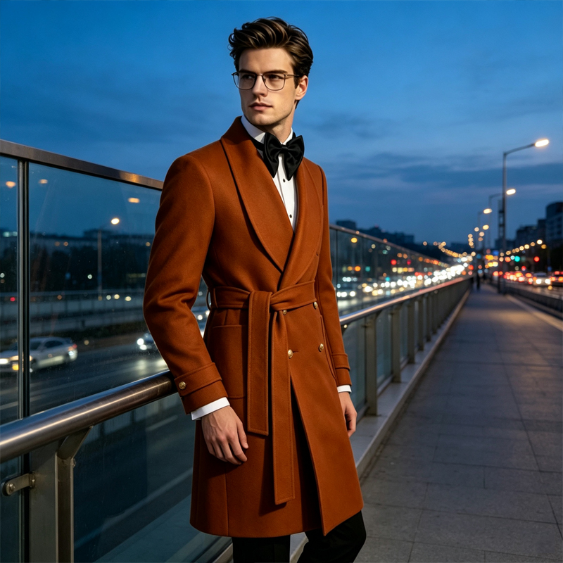 Luxury Men Wool Blend Overcoat - огляд і ціна Men Formal Wear Design