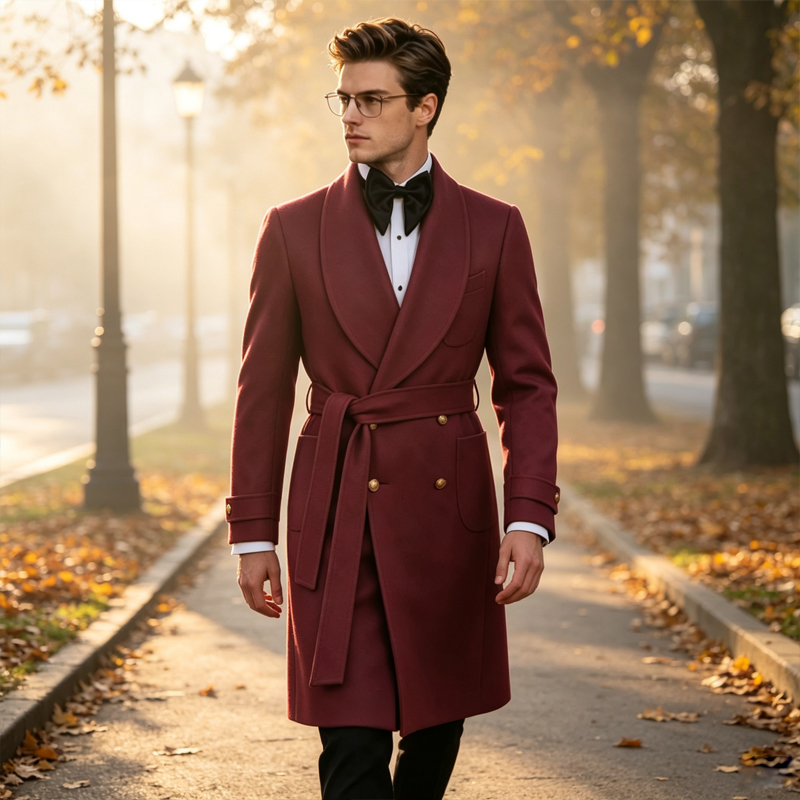 Luxury Men Wool Blend Overcoat - огляд і ціна Men Formal Wear Design